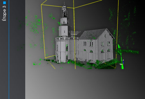 etape 3 - assemblage netoyage nuage de points 3D